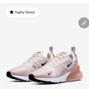 Nike Pink and White Air Max 270 Sneakers